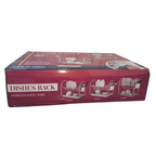 منظم صحون ستانلس ستيل بطابقين – من الفولاذ المقاوم للصدأ مع صينية تصريف الماء