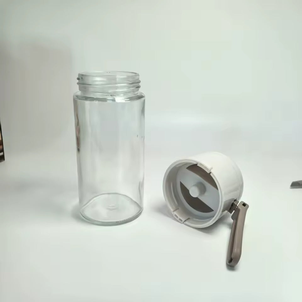 وعاء توابل زجاجي عَصري وأنيق – ملاحة بغطاء محكم