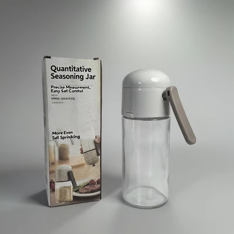 وعاء توابل زجاجي عَصري وأنيق – ملاحة بغطاء محكم