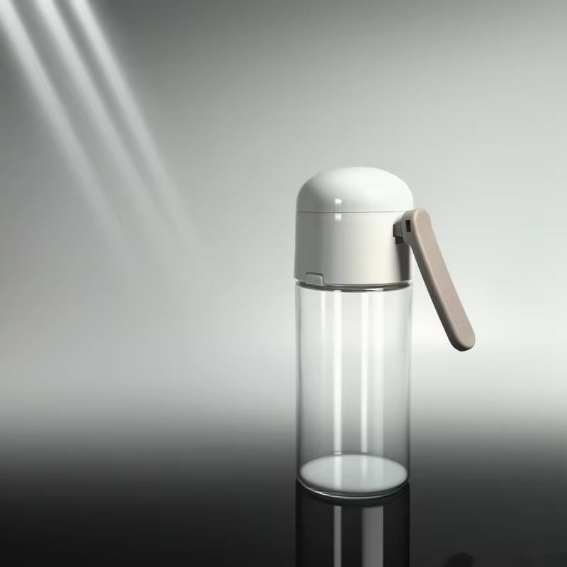 وعاء توابل زجاجي عَصري وأنيق – ملاحة بغطاء محكم