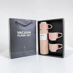 طقم ترمس حراري ستانلس ستيل مع 3 أكواب – 500 مل 