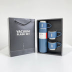 طقم ترمس حراري ستانلس ستيل مع 3 أكواب – 500 مل 