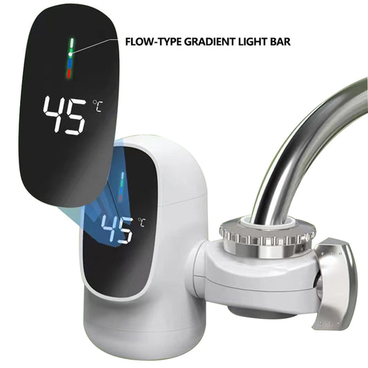 صنبور ماء كهربائي فوري مع تسخين خلال 3 ثوانٍ وشاشة عرض حرارة – ماء بارد وساخن – تركيب سهل – مناسب للمطبخ والحمّام