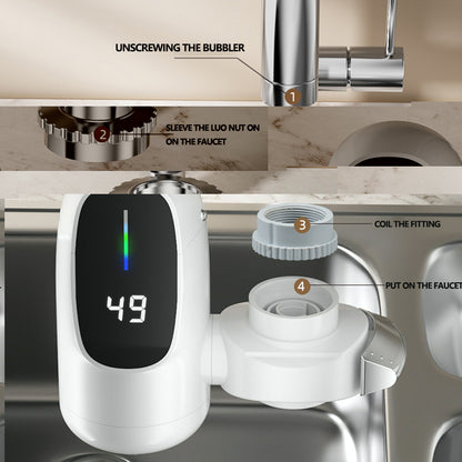 صنبور ماء كهربائي فوري مع تسخين خلال 3 ثوانٍ وشاشة عرض حرارة – ماء بارد وساخن – تركيب سهل – مناسب للمطبخ والحمّام