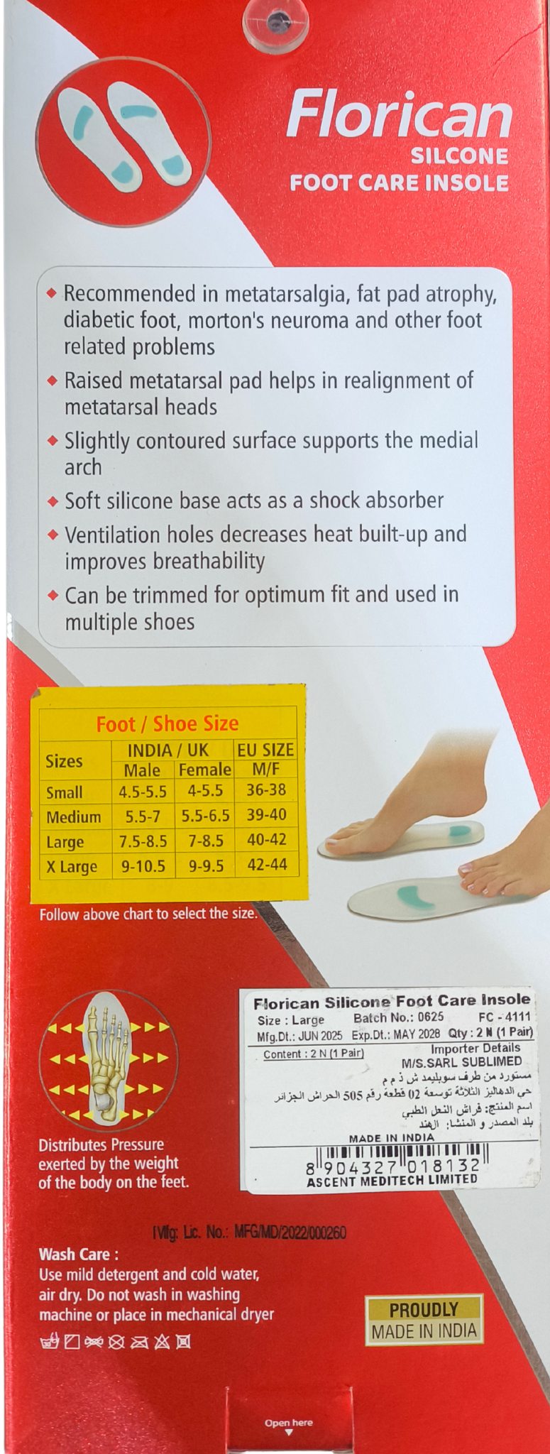 Florican - Semelle Médicale Silicone | Soulage la Douleur Instantanément